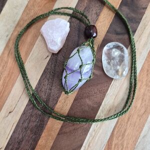 Interchangeable Crystal Necklace Set – Amethyst Rose Quartz Clear Quartz